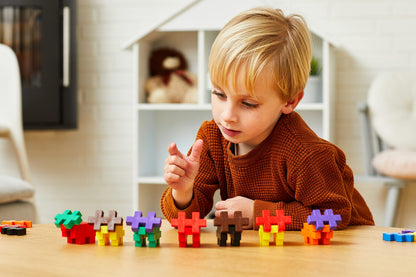PLUS PLUS - 100 Pcs 30 x 50 mm Big Basic Colors Mix Building Blocks PLUS PLUS