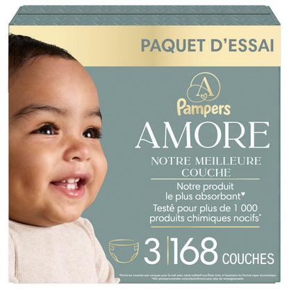 Pampers AMORE, Size 3, Our Best Diaper, 1 Pack (Count of 168)