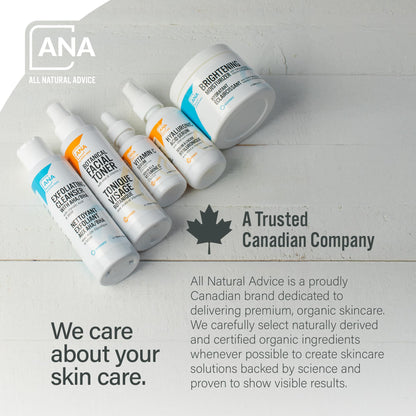 All Natural Advice Vitamin C Serum 60mL | 20% Vitamin C Face Serum Solution with Organic Botanicals, Hyaluronic Acid & Vitamin E | UV-Shielding Glass Bottle, Spray & Dropper | Canadian Skin Care