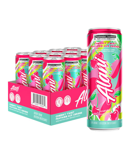 Alani Nu CHERRY TWIST Sugar-Free, Low Calorie Energy Drinks | 140mg Caffeine | Zero Sugar | 15 Calories or Less | 355 mL Cans (12 Pack) 🍁 All In One Marketplace Canada