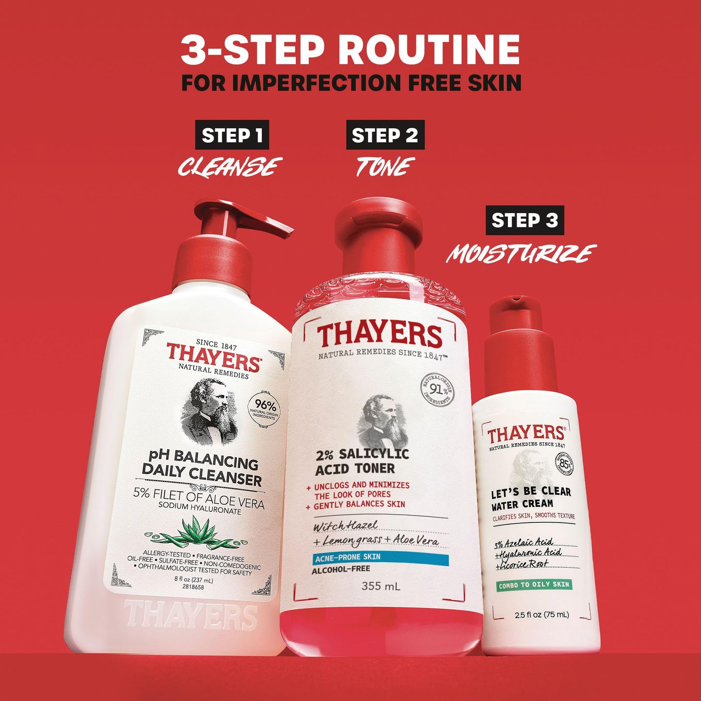Thayers Alcohol-Free 2% Salicylic Acid Toner with Witch Hazel, Lemongrass and Aloe Vera for Acne-prone Skin, 355 ml - Available at All In One Marketplace Canada