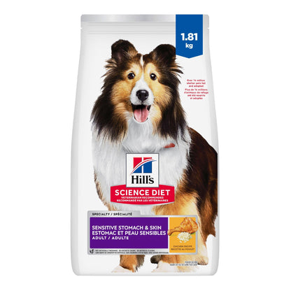 Hill's Science Diet Adult Sensitive Stomach & Skin Chicken Recipe Dry Dog Food 1.81 kg Bag Hill's Science Diet