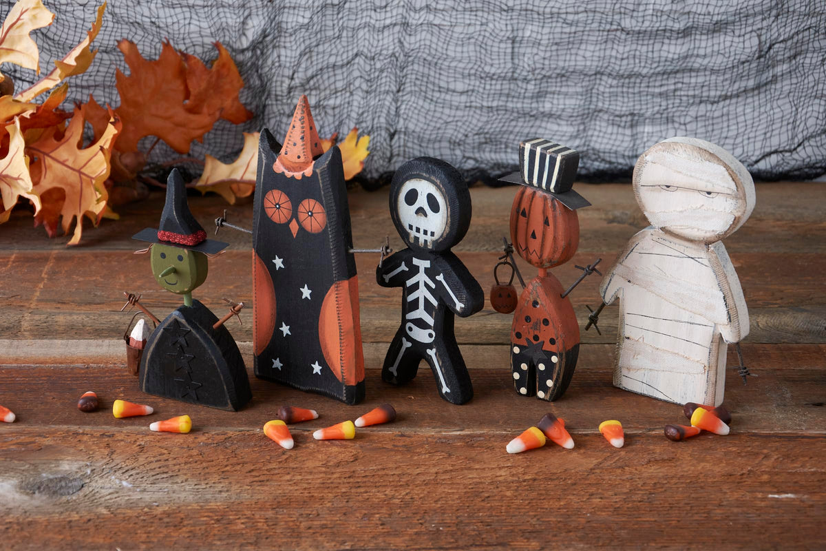 Figurine de sorcière décorative style vintage Primitives by Kathy pour Halloween, neuve