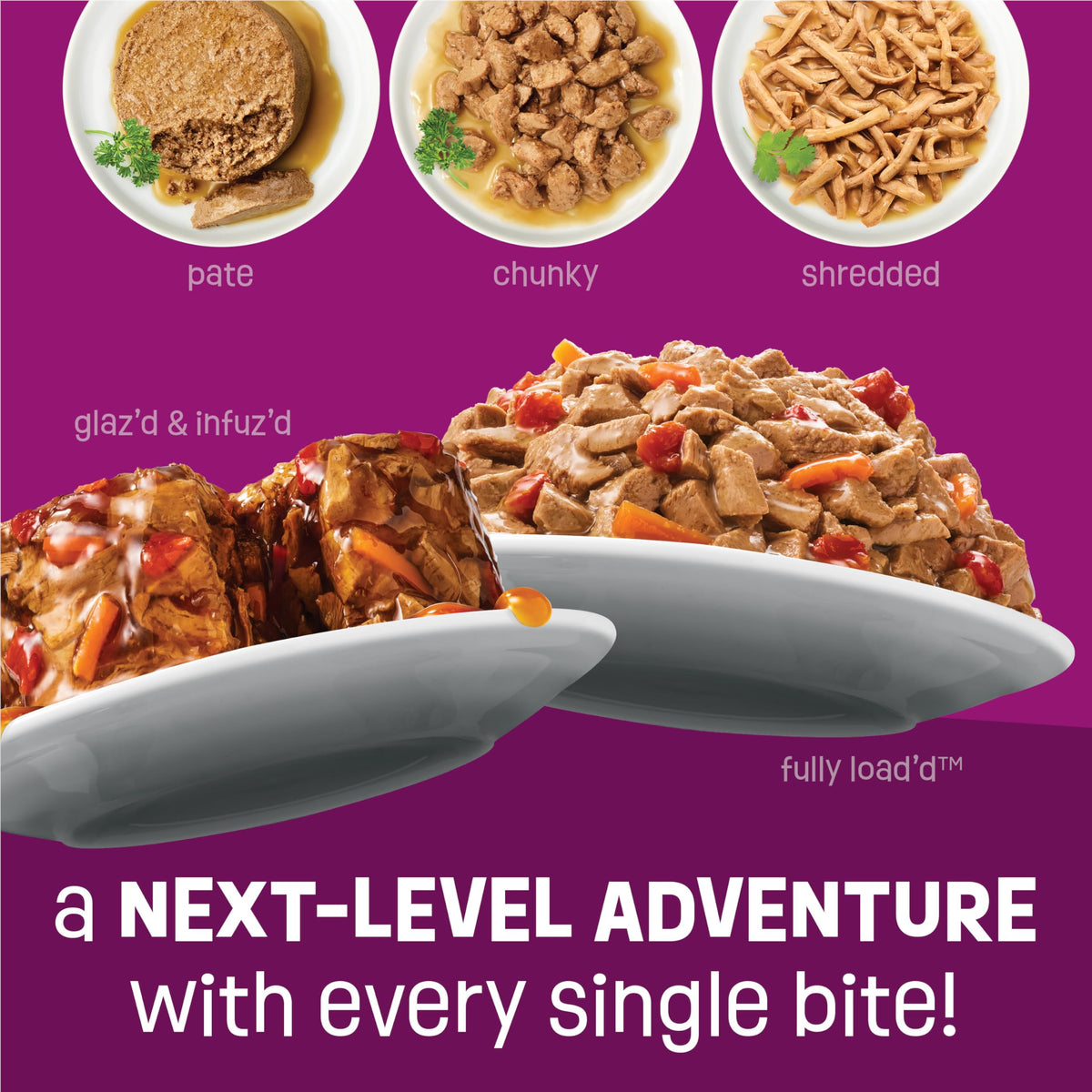 Friskies Glaz'd & Infuz'd Wet Cat Food, Variety Pack 156g (24 Pack)