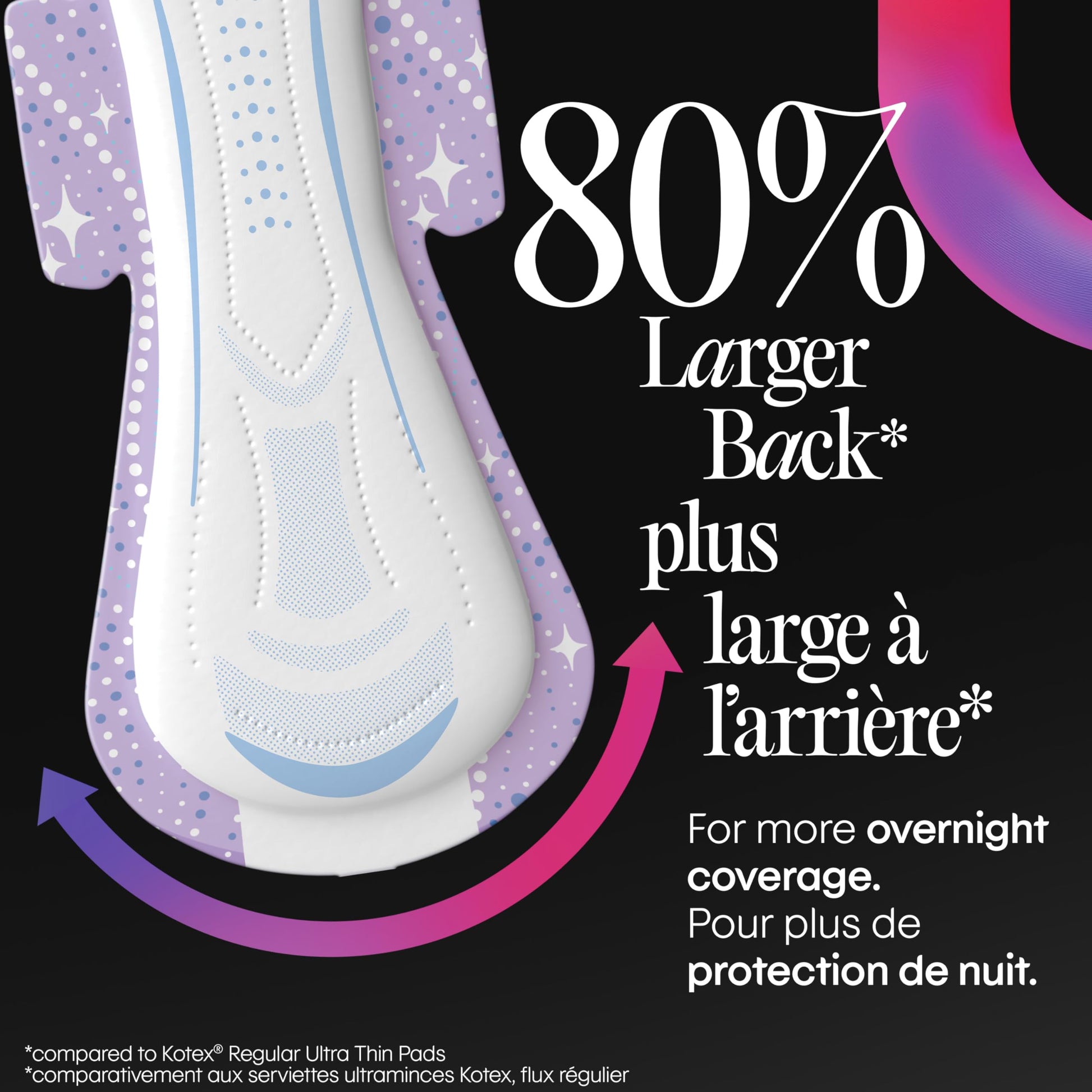 Kotex Overnight Maxi Pads with Wings, Extra Heavy Absorbency, 84 Count Kotex