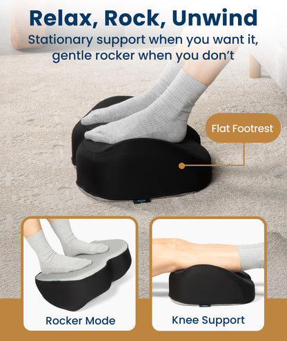 Everlasting Comfort Foot Rest for Under Desk at Work - Memory Foam Office Foot Stool & Under Desk Footrest Leg Elevation Pillow for Gaming & Home Office, Supports Posture - Available at All In One Marketplace Canada