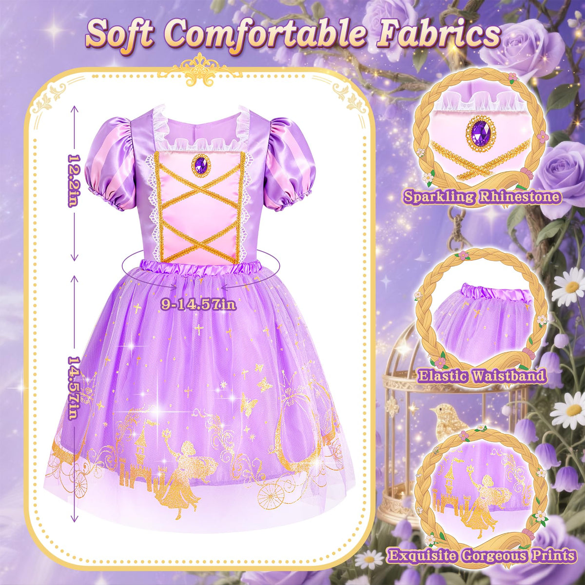 Princess Costumes for Girls, Princess Dress up Clothes for Girl 4-6 🍁 All In One Marketplace Canada