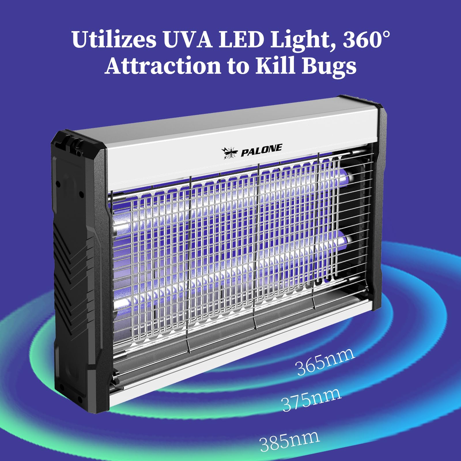 PALONE Bug Zapper, Fly Zapper with Hanging Function, Indoor Outdoor Zapper Effectively Protect Food from Fly for Dinging Room, Courtyard, Kitchen