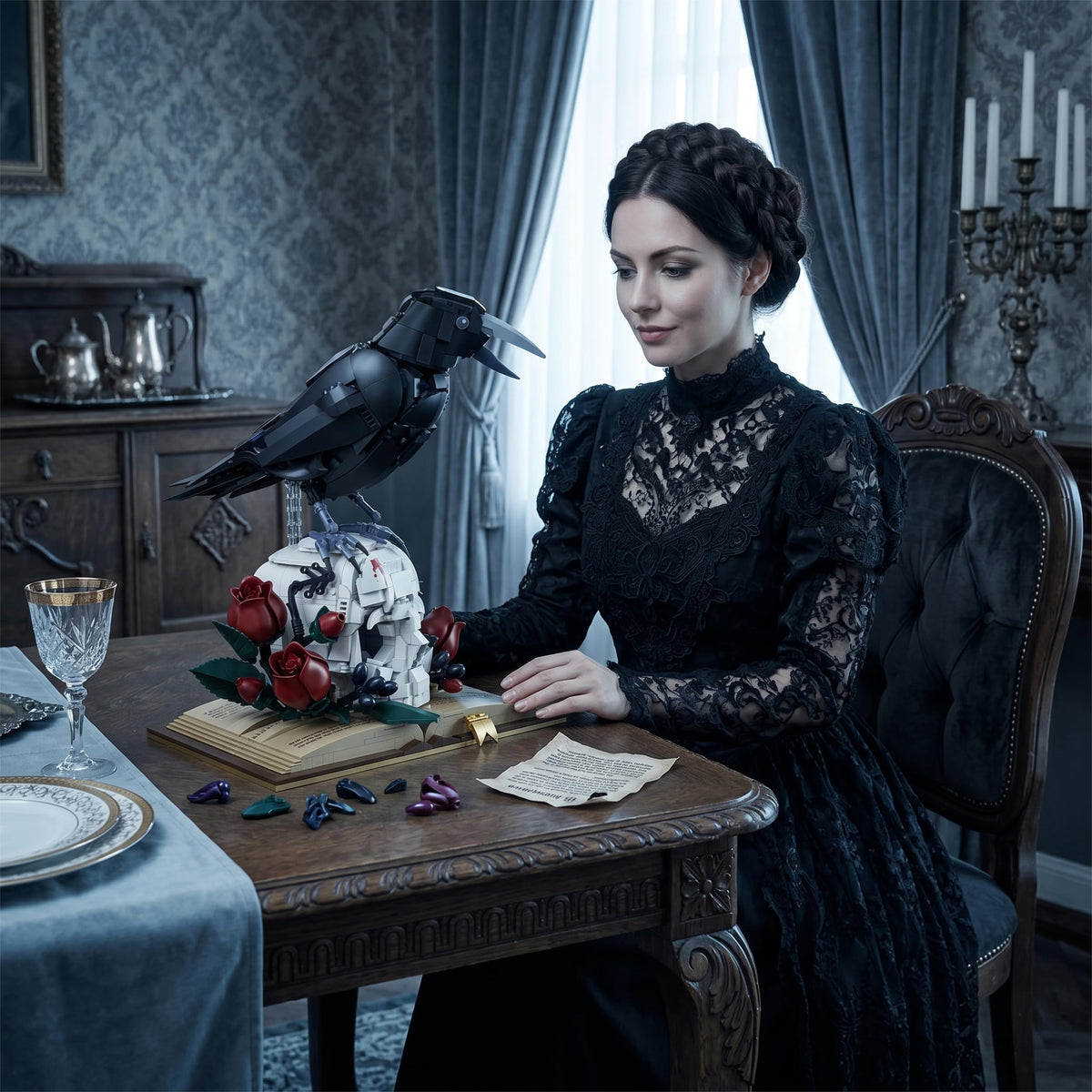 Loyratche Skull Roses Flower & Raven Building Set for Adults 🍁 All In One Marketplace Canada