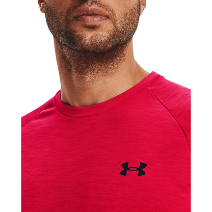 Under Armour Men's Velocity 2.0 Short Sleeve T Shirt, (600) Red / / Black, Medium