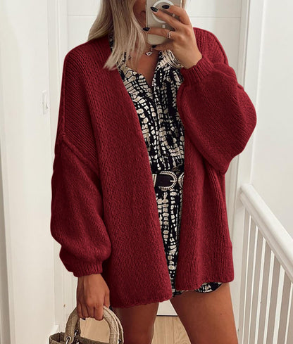 PRETTYGARDEN Womens Open Front Oversized Cardigan Sweaters Wine Red 🍁 All In One Marketplace Canada