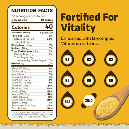 Coolinario Nutritional Yeast, Fortified, Large Flakes (1 GAL - 1.5 LBS) - Available at All In One Marketplace Canada