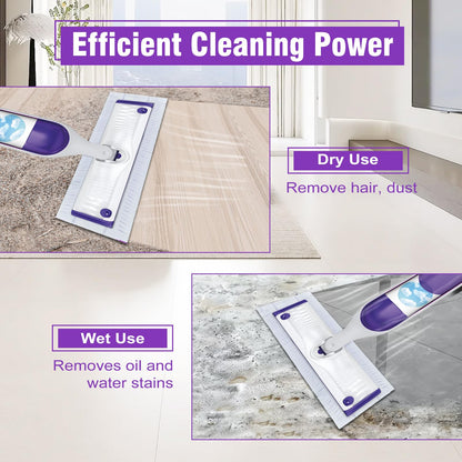 30 Pack Disposable Power Mop Refills Pads for Swiffer Power Mop,Spray Wet Pads Refill for Swiffer,Disposable Swifter Mopping Pads Refills for Multi-Surface Floor Cleaning (Purple-30) - Available at All In One Marketplace Canada