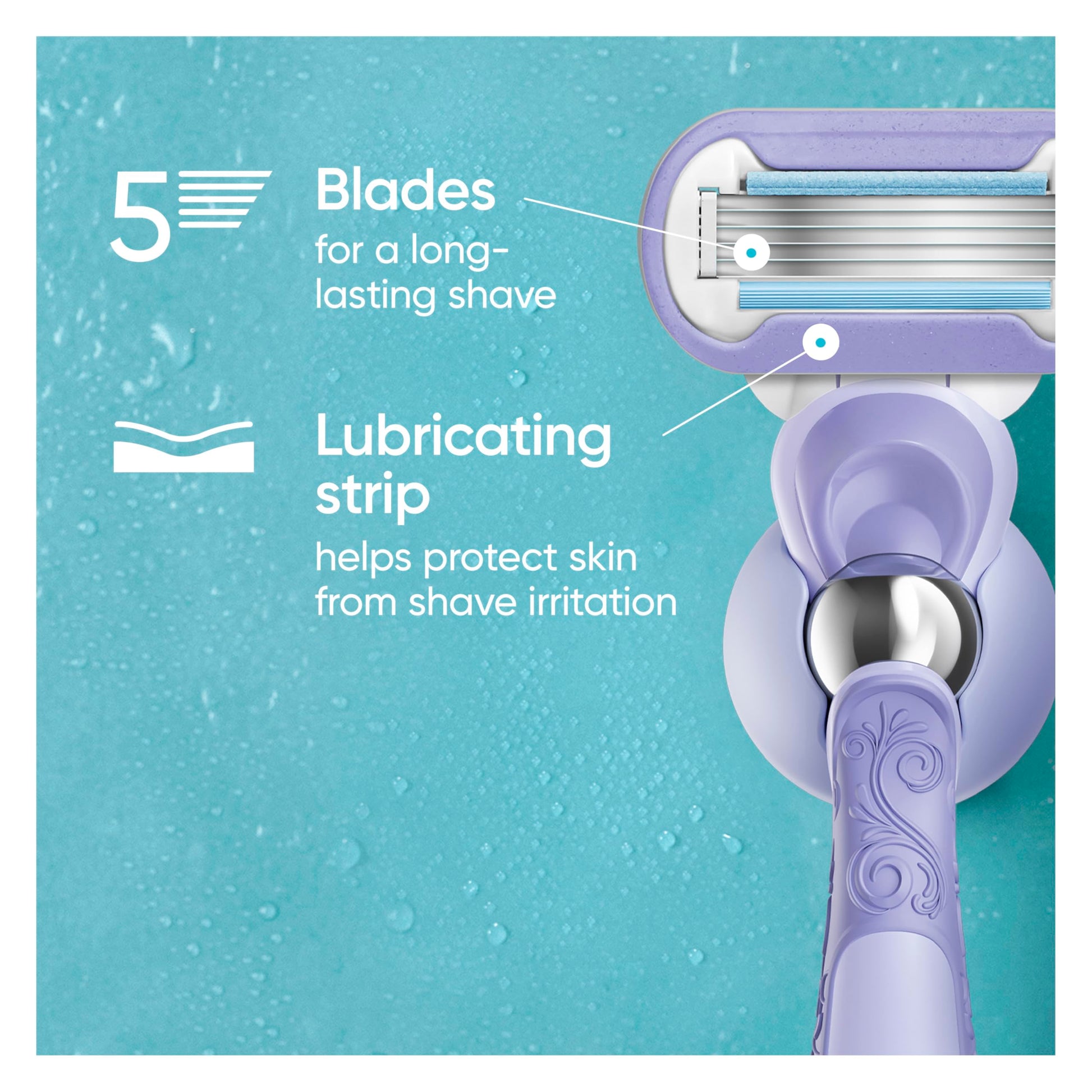 Gillette Venus Extra Smooth Contour Women’s Razor Blades, 5-Bladed Razor Refills, 1 Pack (Count of 6) - Available at All In One Marketplace Canada
