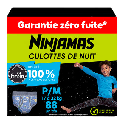 Pampers Ninjamas Nighttime Bedwetting Underwear Boys Size S/M (38-65 lbs) 88 Count (Packaging & Prints May Vary) 🍁 All In One Marketplace Canada
