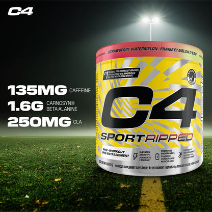 Cellucor C4 Ripped Thermogenic Pre Workout Powder - Informed-Choice Certified Preworkout Energy & Fat Metabolism - Strawberry Watermelon, 30 Servings - Available at All In One Marketplace Canada