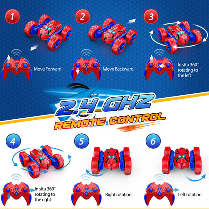 Remote Control Cars for Kids, vicia RC Car Kids Toys for 3 4 5 6 7 8 Year Old Boys Outdoor Toy Boys Toys 8-10 4WD 2.4GHZ Electric Stunt Car Christmas Easter 3-9 Year Old Boy Gift Ideas 🍁 All In One Marketplace Canada
