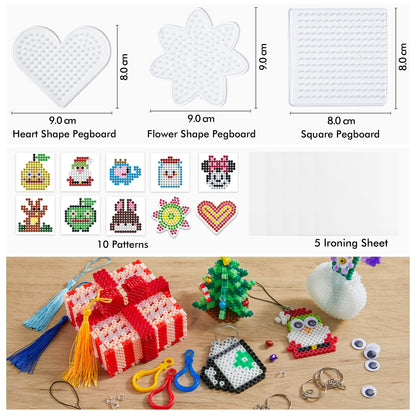30,000 Fuse Beads Kit-30 Individual Packs of Iron Beads Set with 3 Pegboards, 5 Ironing Paper, 10 Patterns, Gifts for Birthday Christmas, Multicolor 5mm Melty Beads Bulk Refill Kit 🍁 All In One Marketplace Canada