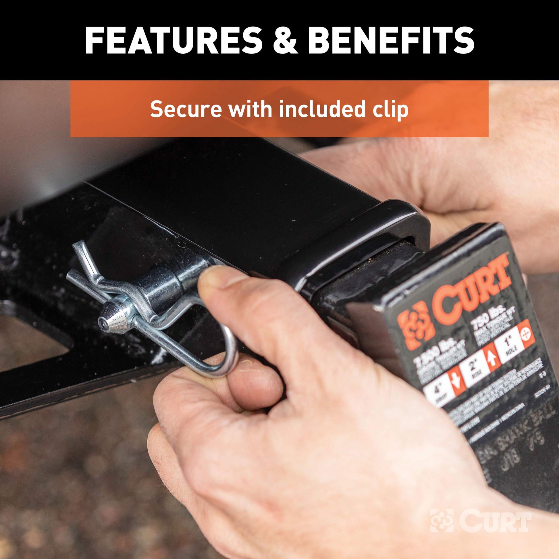 Curt Manufacturing 21580 5/8" Pin and Clip For Super Duty Ball Mount Series