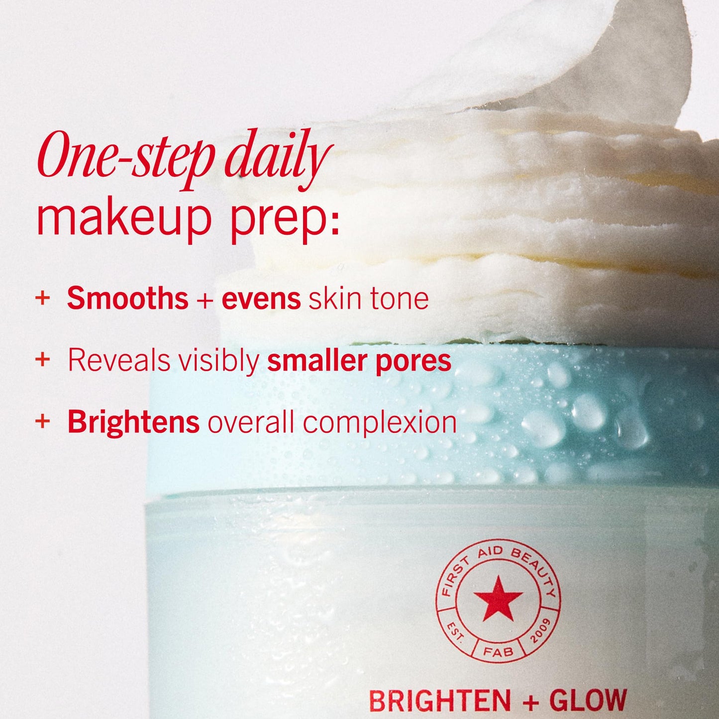 First Aid Beauty - Facial Radiance Pads with Glycolic & Lactic Acids, Daily Exfoliating Pads with AHA, Visibly Smaller Pores, Help Tone & Brighten Skin, One-Step Makeup Prep, Compostable, 28 First Aid Beauty