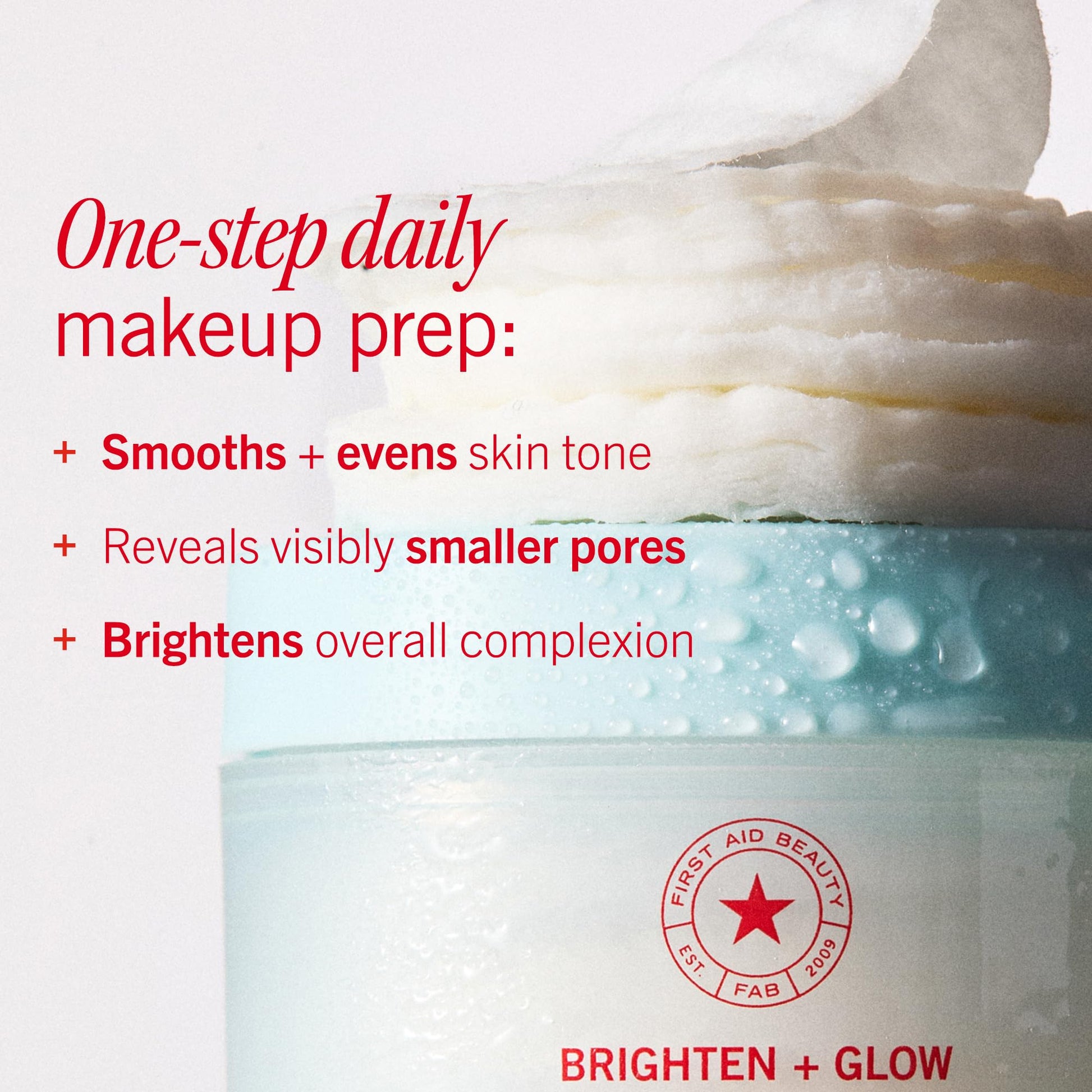 First Aid Beauty - Facial Radiance Pads with Glycolic & Lactic Acids, Daily Exfoliating Pads with AHA, Visibly Smaller Pores, Help Tone & Brighten Skin, One-Step Makeup Prep, Compostable, 28 First Aid Beauty