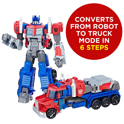 Transformers Toys Heroic Optimus Prime Action Figure - Timeless Large-Scale Figure, Changes into Toy Truck - Toys for Kids 6 and Up, 11-inch (Amazon Exclusive) Transformers