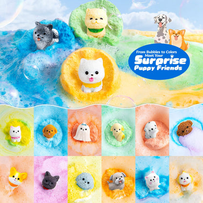 BubbleTail 24 Pack Bath Bombs for Kids with Surprise Dog Figurine Inside 🍁 All In One Marketplace Canada