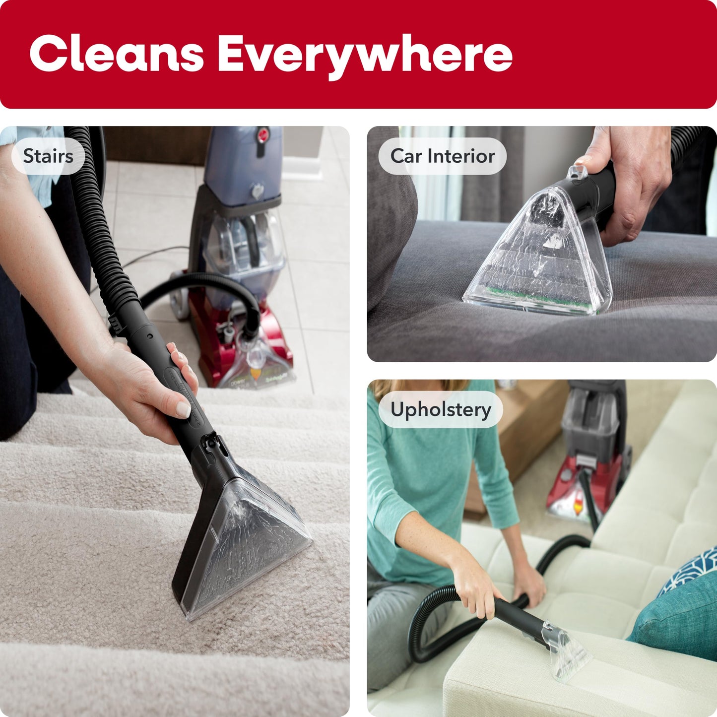 Hoover PowerScrub Deluxe Carpet Cleaner, Deep Cleaning Carpet & Upholstery Shampooer with Multi‑Purpose Tools, FH50150NC