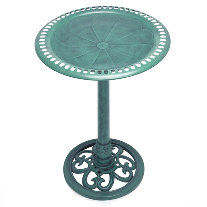 Alpine Corporation 28" Tall Outdoor Birdbath with Scrollwork Decoration Yard Statue 🍁 All In One Marketplace Canada