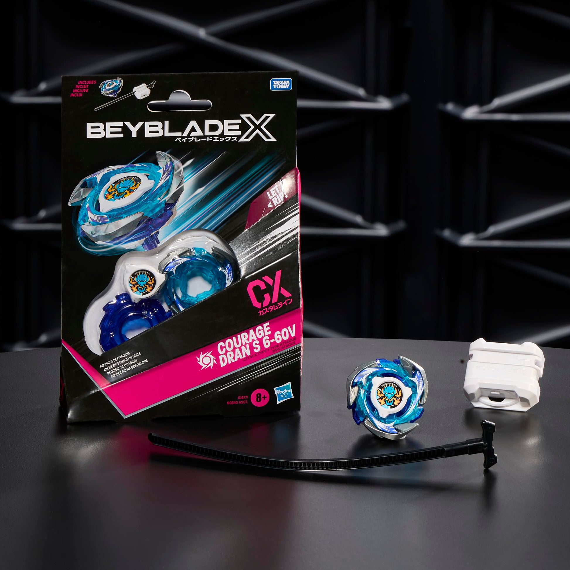 Beyblade X Courage Dran S 6-60V CX Starter Pack Set, Attack Type Top and Launcher; Authentic Takara Tomy Battle Tops Games, Toys for Boys and Girls 8+ - Available at All In One Marketplace Canada