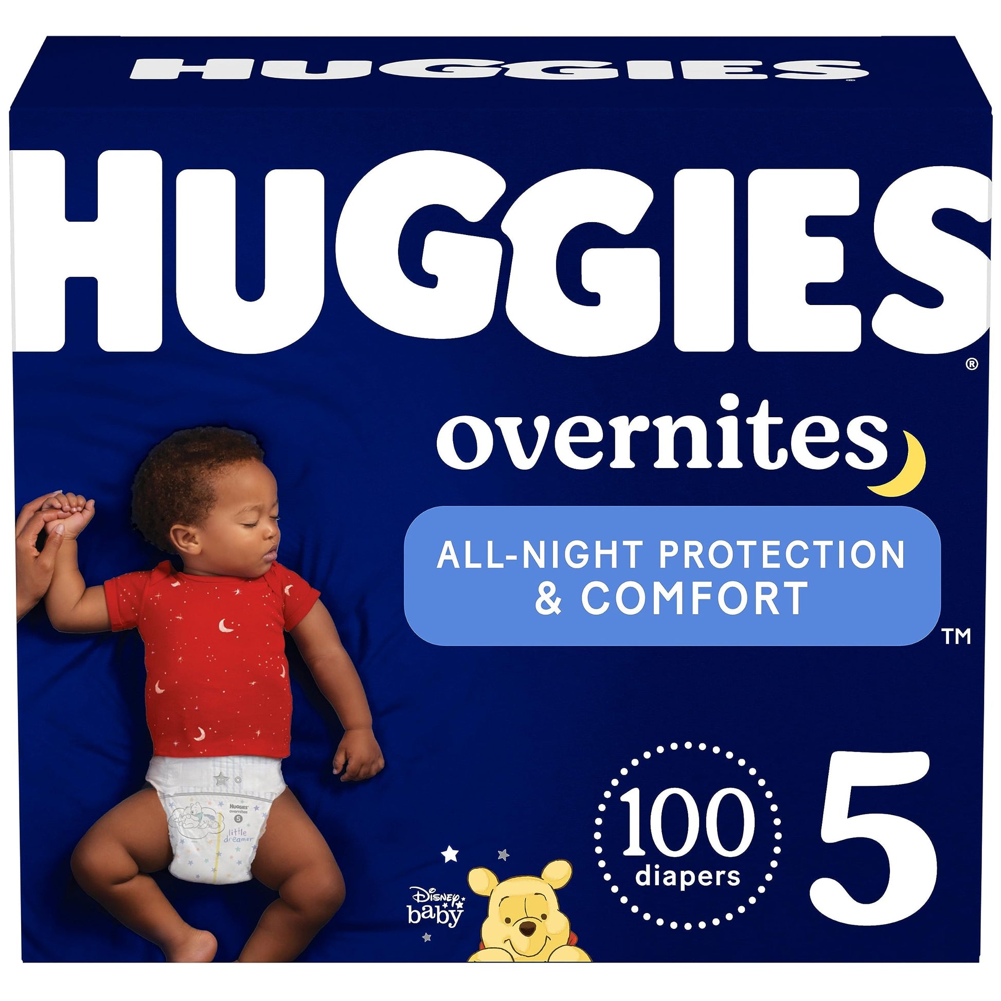 Huggies Overnites Nighttime Baby Diapers, Size 5, 100 Ct