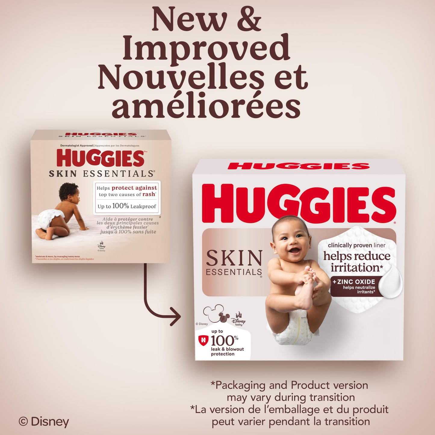 Huggies Size 3 Diapers, Skin Essentials Baby Diapers, Size 3 (16-28 lbs), 66 Count