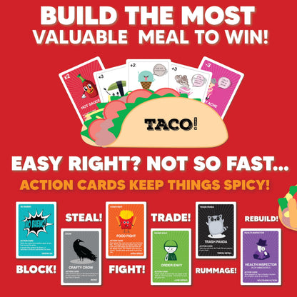 Taco vs Burrito - The Wildly Popular Surprisingly Strategic Card Game Created by a 7 Year Old - a Family-Friendly Party Game for Kids, Teens & Adults - Available at All In One Marketplace Canada