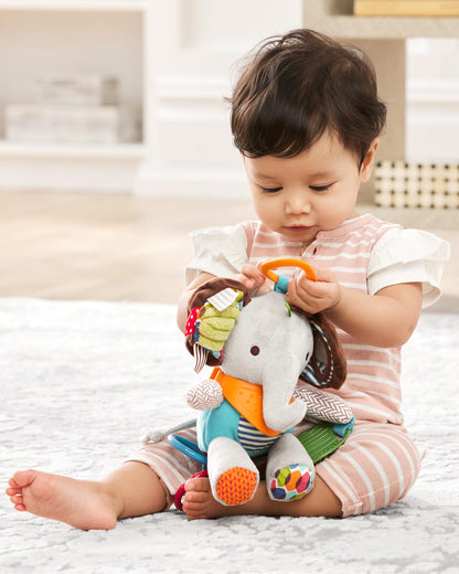 Skip Hop Bandana Buddies Baby Activity and Teething Toy with Multi-Sensory Rattle and Textures, Elephant Skip Hop