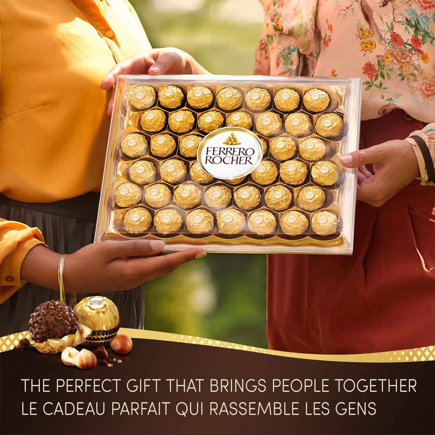 Ferrero Rocher Fine Hazelnut Milk Chocolate - 12 Packs of 3 Pralines (450g)