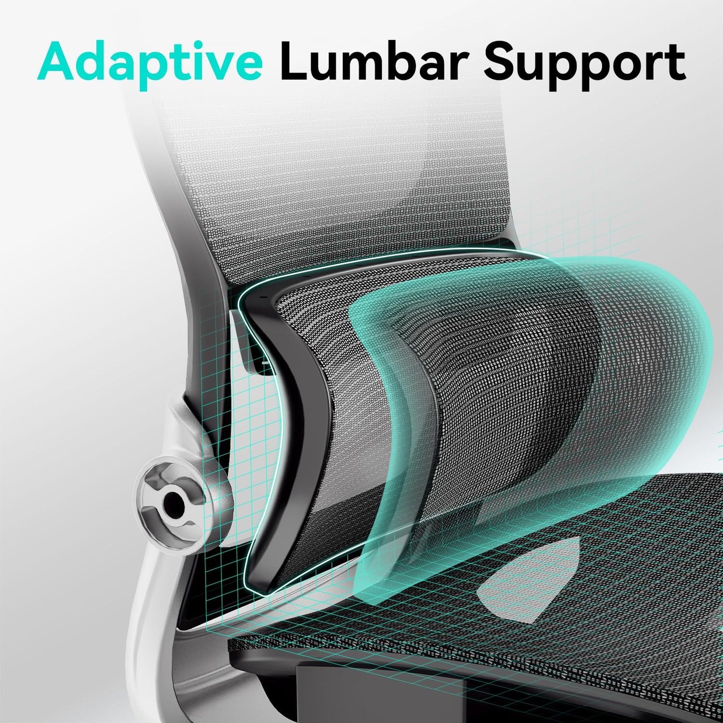 Ergonomic Office Chair,Office Chair with Tilt Function,Mesh Office Chair with Footrest,Ergonomic Chair with Adaptive Backrest, Adjustable Headrest and Flip-Up Armrests - Available at All In One Marketplace Canada