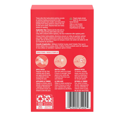 Neutrogena Stubborn Acne Blemish Pimple Patches, Hydrocolloid, 2x24 Pack Neutrogena