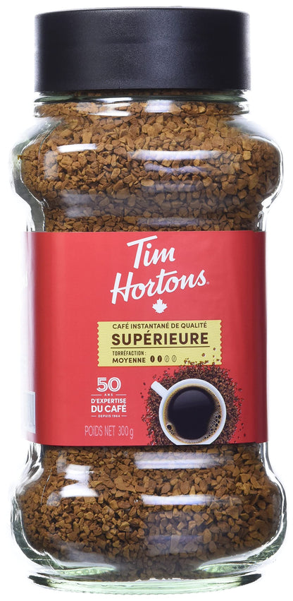 Tim Hortons Medium Roast Instant Coffee, 100% Colombian, 300g Jar