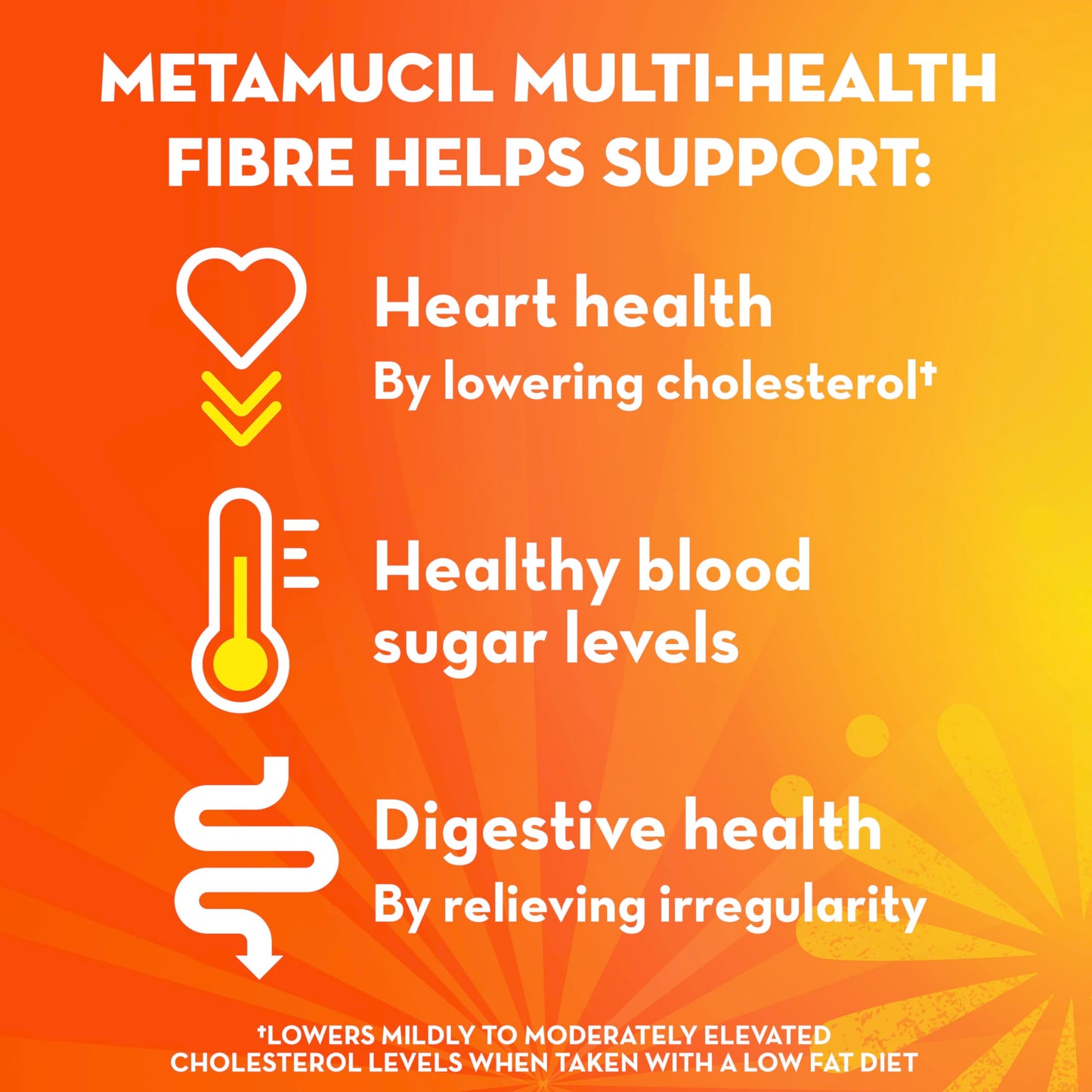 Metamucil, Daily Psyllium Husk Powder Supplement, 3-in-1 Fibre for Digestive Health, Capsules, 160 Count