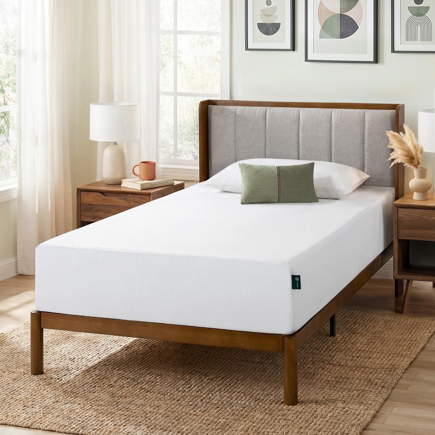 Zinus Twin Mattress - 12 Inch Green Tea Cooling Gel Memory Foam Mattress, Pressure Relief, for Cool Sleep, CertiPUR-US Certified Foam, Mattress in a Box, 10-Year Warranty, Twin Size