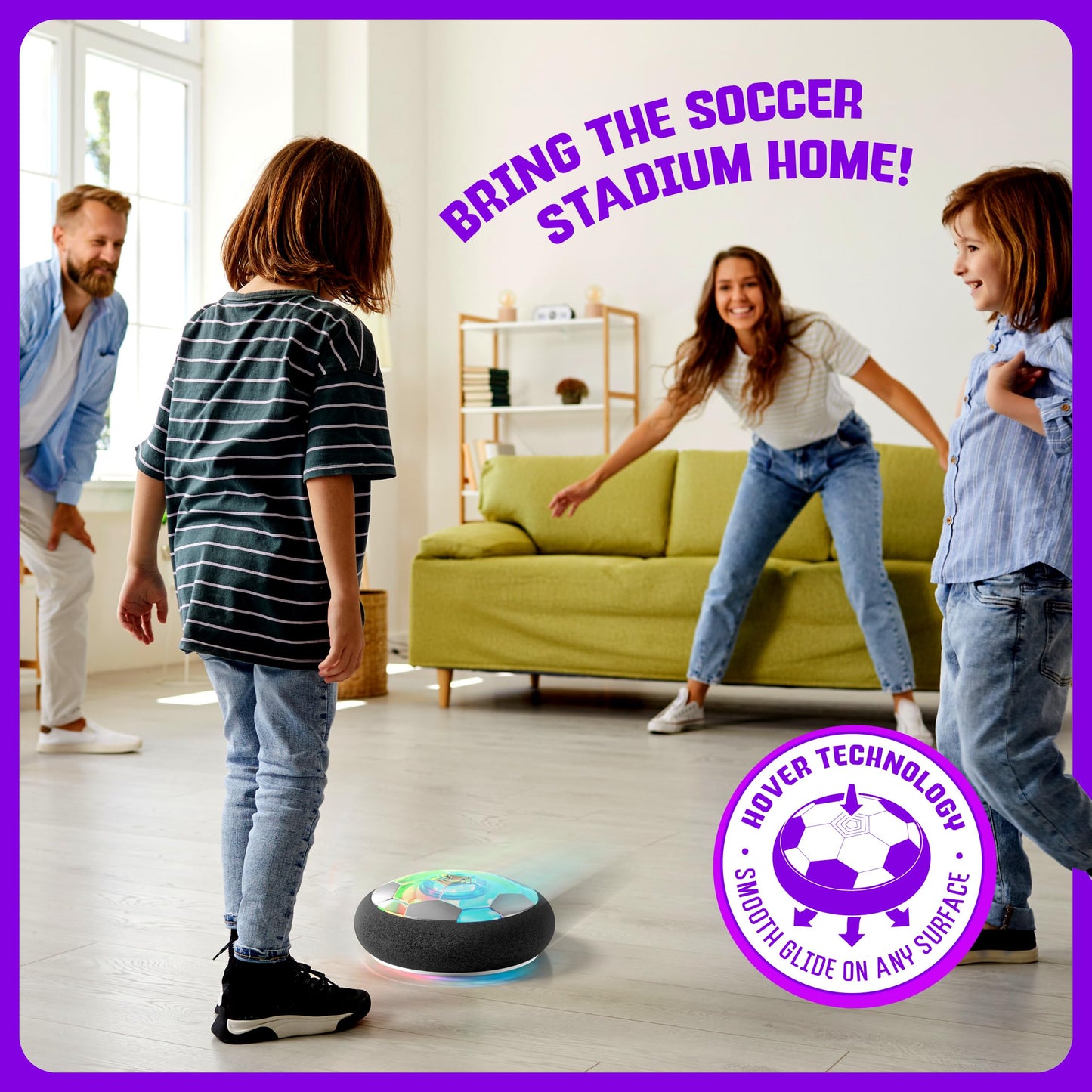 Ninja Blast Hover Soccer Ball for Kids - Boy Birthday Gifts - Indoor Toy Games Gift for Boys Age 6, 7, 8, 9, 10, 11, 12 Year Old - Light-Up Toys Game for Kid - 6-8, 8-12 - Gifts for 8 Year Old Boy