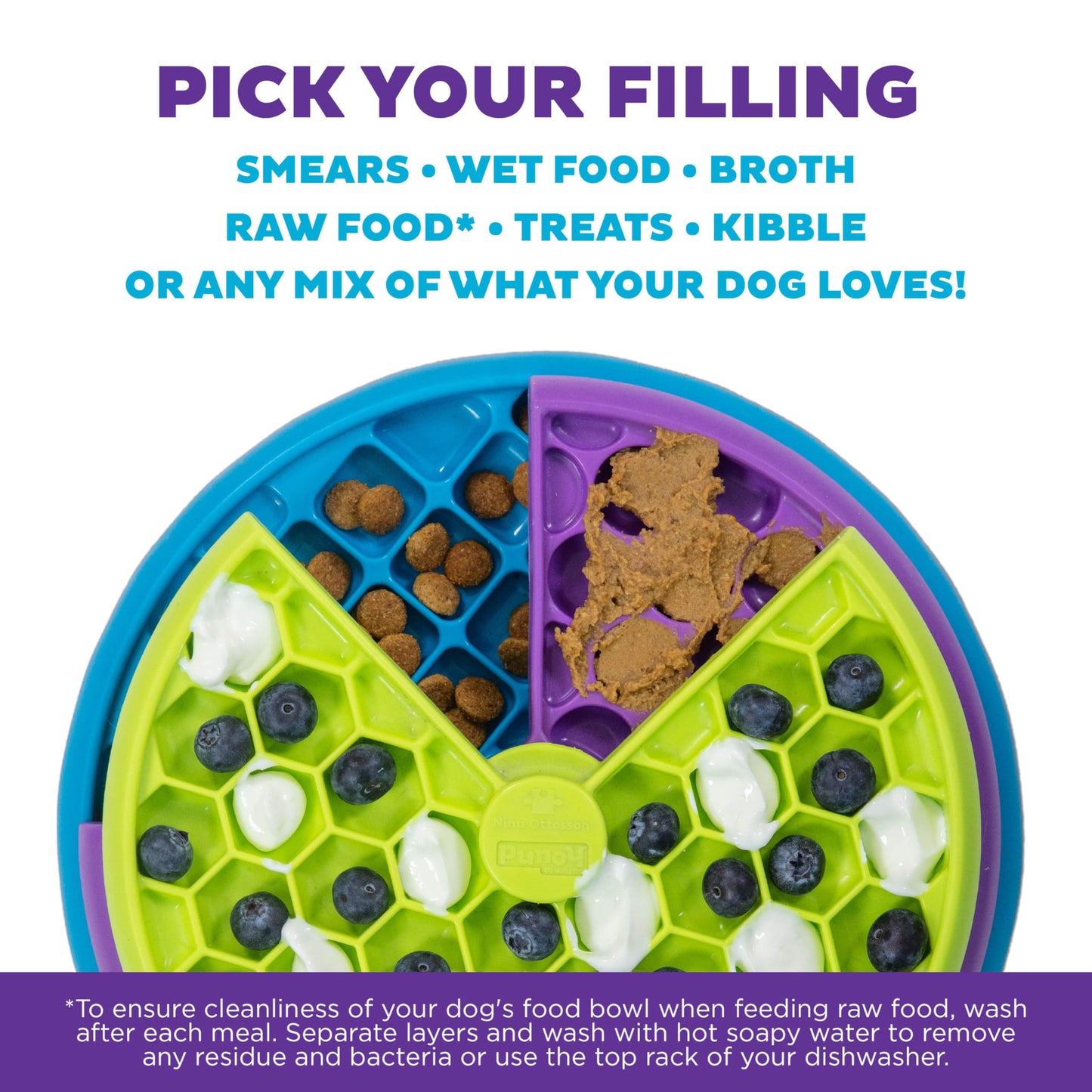 Outward Hound Nina Ottosson Lickin’ Layers 3-in-1 Dog Toy Treat Puzzle, 10" Outward Hound