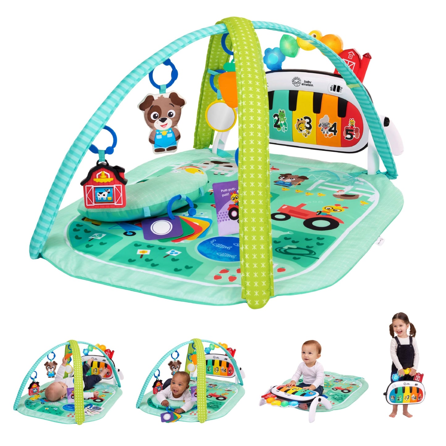 Baby Einstein Farm Explorers 4-in-1 Kickin’ Tunes Musical Meadow Music & Language Discovery Gym, Ages 0 Months and Up 🍁 All In One Marketplace Canada