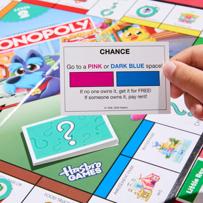 Monopoly Junior Board Game | 2 Games in 1 for Younger Kids, 2-Sided Board | Ages 4+ | 2 - 4 Players | 20 Mins. | Gifts for Preschoolers (English & French Version) Hasbro Gaming