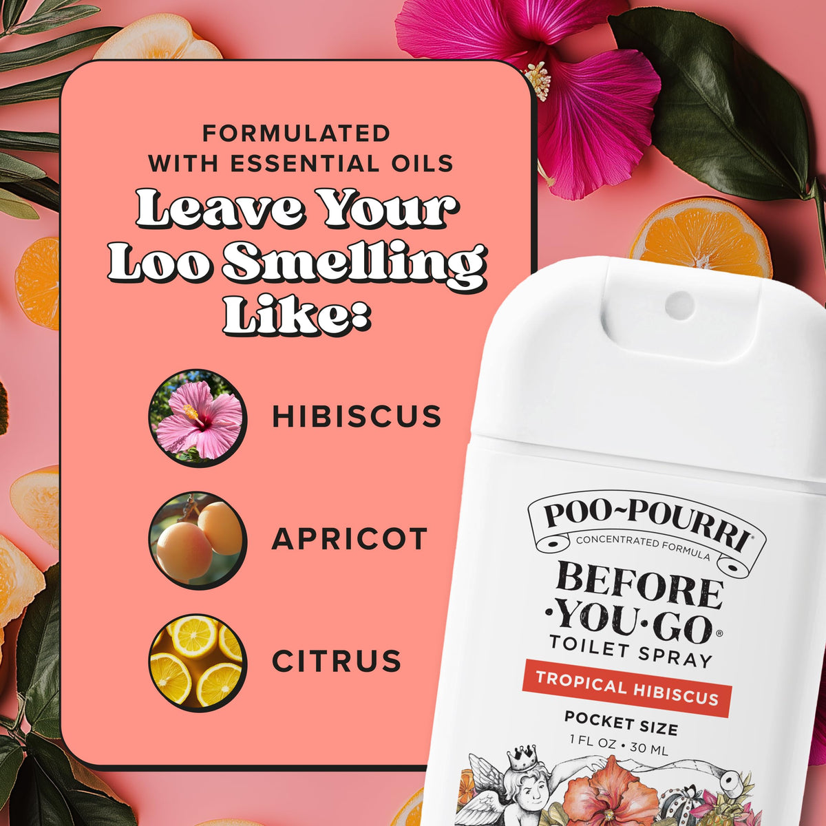 Poo~Pourri Spring On-The-Go Before-You-Go Toilet Spray 30ml Travel Essentials Variety 3 Pack - Bathroom Odor Removers - Travel Size Toiletries - Plant Based Ingredients - Freshener Spray