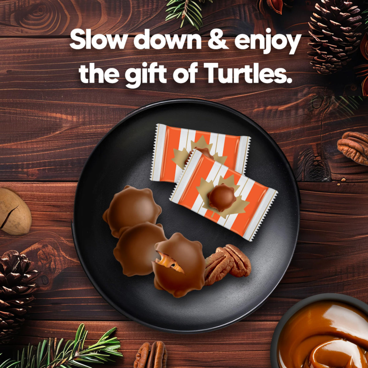 TURTLES Gift Box, Caramel, Pecans & Chocolate, 600 g 🍁 All In One Marketplace Canada