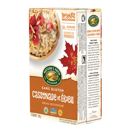 Nature's Path Organic Brown Sugar Maple Instant Oatmeal, 320 g (Pack of 6)