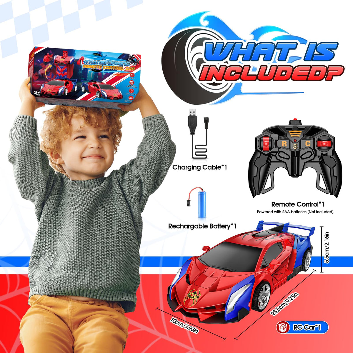 Remote Control Cars for Kids, vicia Transform Robot Toys for 3-10 Year Old Boys RC Car 3 4 5 6 7 8 Year Old Boy Gifts Christmas Birthday Gifts for Boys 🍁 All In One Marketplace Canada