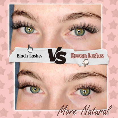 Brown Lash Clusters Natural Lash Extensions Wispy Eyelash Clusters 154 Pcs C Curl Lashes Clusters for Everyday Wear Beginner Friendly Dark Brown Cluster Eyelash Extensions by Mavphnnee - Available at All In One Marketplace Canada