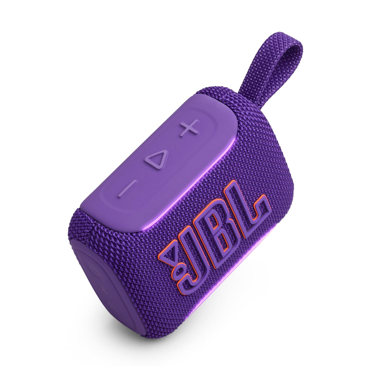 JBL Go 5 - Ultra-Portable Waterproof & Drop-Proof Speaker with JBL Legendary Sound & Ambient Edge Lighting, AirTouch Instant Stereo Pairing or Link Multiple Compatible Speakers via Auracast™ (Purple)